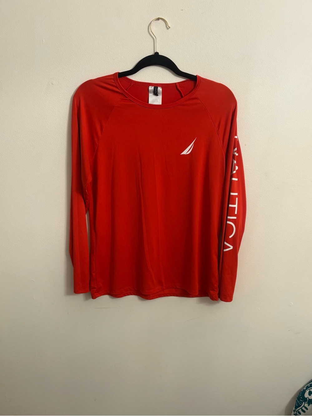 Vintage Nautica Men's Red Long-Sleeve shirt size large